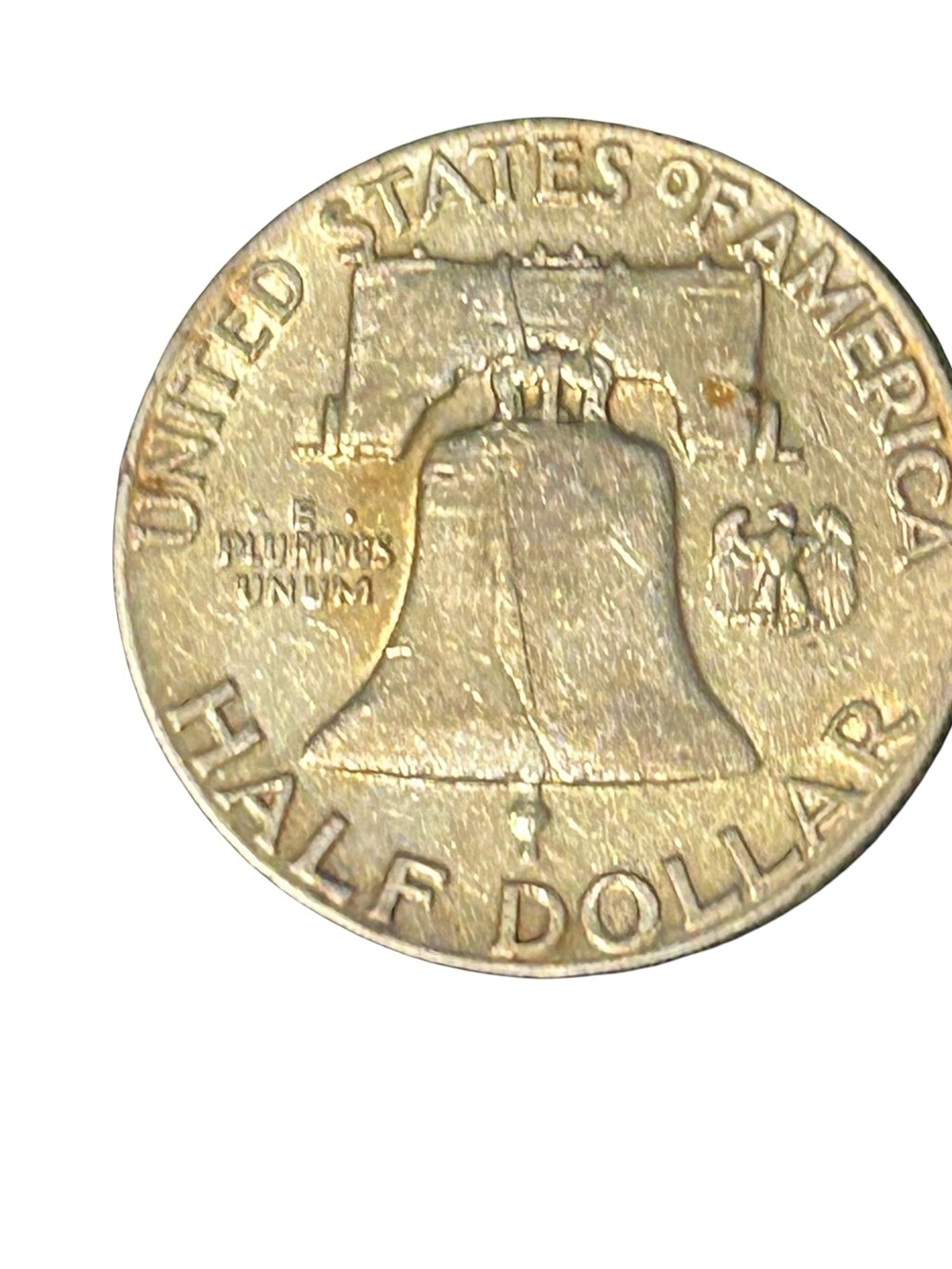 1949 Franklin Half Dollar - Gold-Toned Silver Coin - Picture 4 of 6